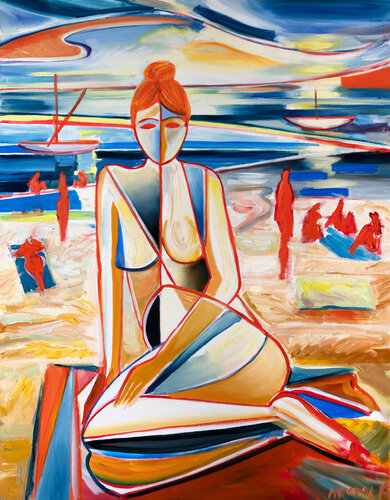 Girl in Italy by Maciej Cieśla, Painting for Sale on Singulart