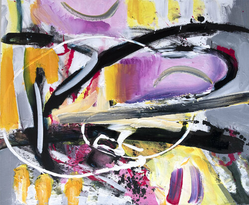 Drop and Line, abstract music inspirations - punk rock by Maciej Cieśla, Painting for Sale on Singulart
