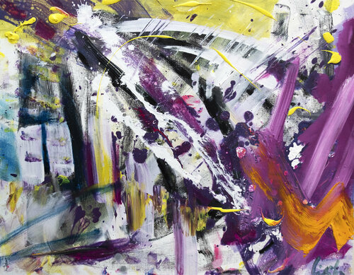 Drop and Line, abstract music inspirations - punk rock III by Maciej Cieśla, Painting for Sale on Singulart