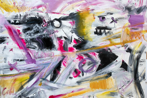 Drop and Line, abstract music inspirations - Die Antwoord by Maciej Cieśla, Painting for Sale on Singulart