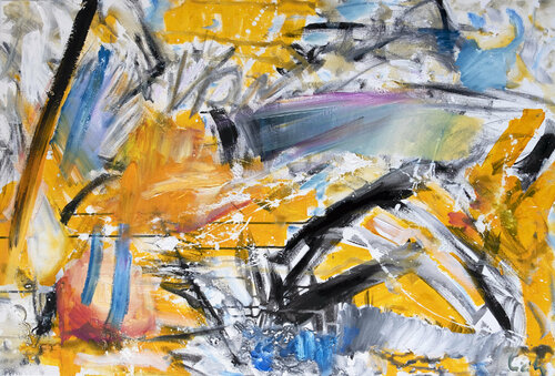 Drop and Line, abstract music inspirations - The Offspring by Maciej Cieśla, Painting for Sale on Singulart