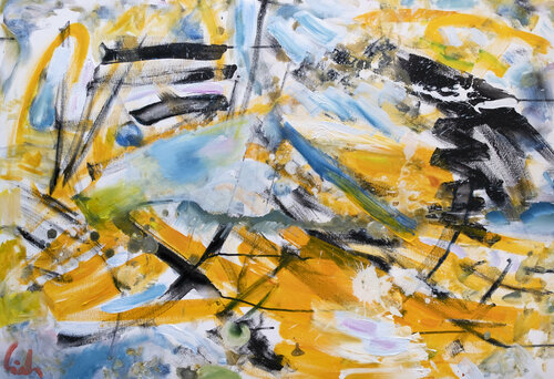 Drop and Line, inspirations de musique abstraite - The Offspring II by Maciej Cieśla, Painting for Sale on Singulart