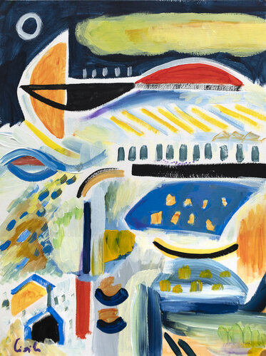Italy in simple forms of landscape -Tuscany 05 2020  Gemälde by Maciej Cieśla, Work on Paper for Sale on Singulart