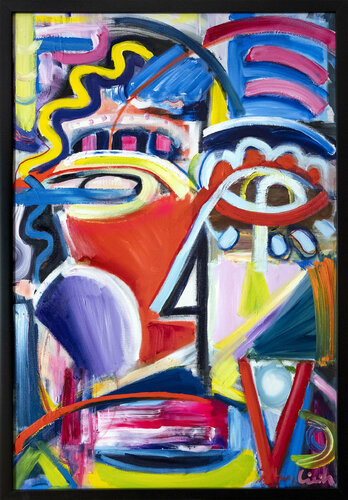 Abstract portrait of a girl by Maciej Cieśla, Painting for Sale on Singulart