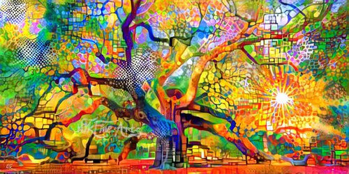 ANGEL OAK TREE - 2 di Nik Tod, Pittura in vendita su Singulart