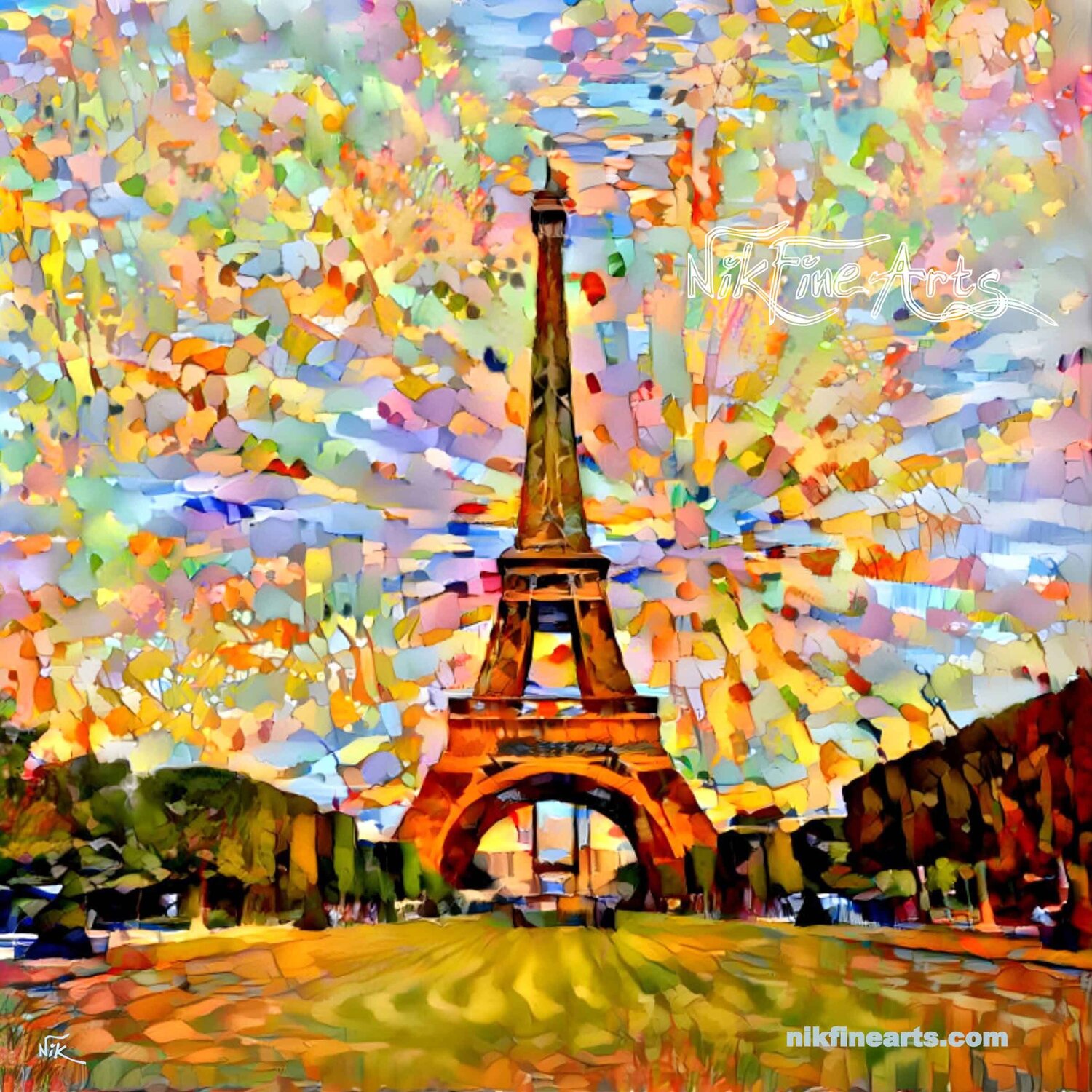 BEAUTIFUL EIFFEL TOWER by Nik Tod (2023) Painting Acrylic, Screen