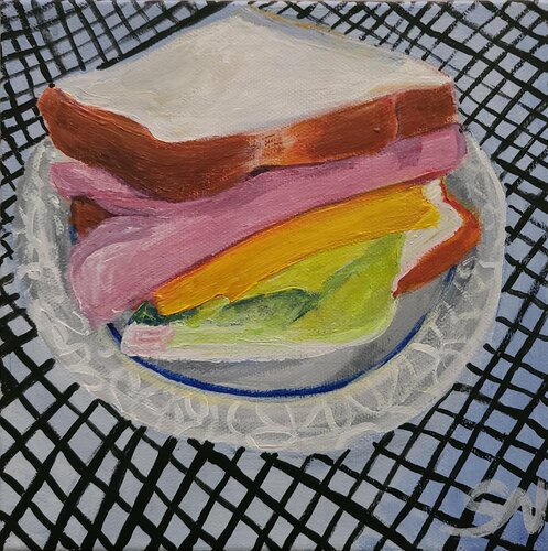 Ham and cheese sandwich Stacy N