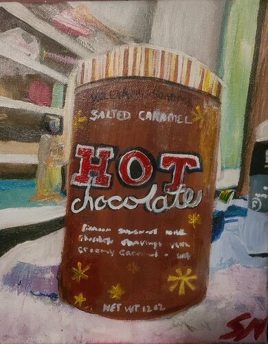 Hot chocolate can van Stacy N, Schilderij te koop op Singulart