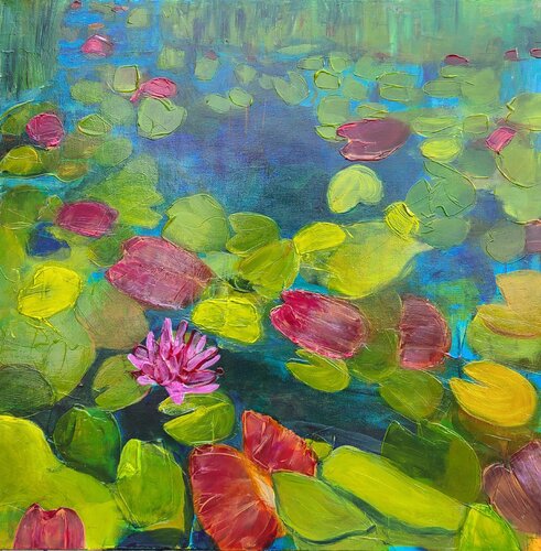 Lily pads di Stacy N, Pittura in vendita su Singulart