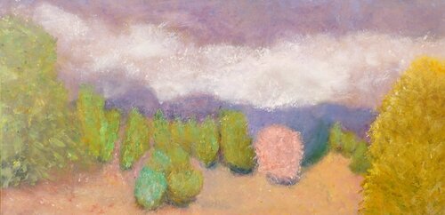 Turn Left at the pink bush and go 30 minutes van Stacy N, Schilderij te koop op Singulart