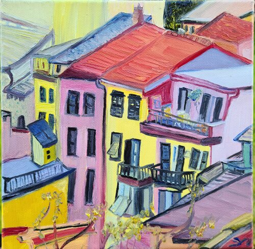 Rooftops van Stacy N, Schilderij te koop op Singulart
