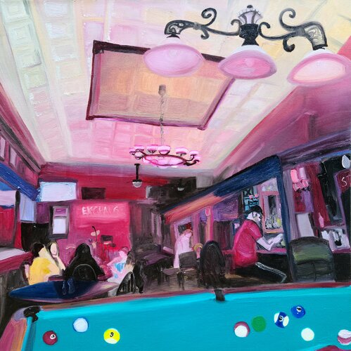 Billiard bar van Stacy N, Schilderij te koop op Singulart