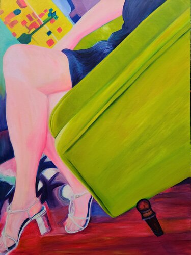 Green chair #4 van Stacy N, Schilderij te koop op Singulart