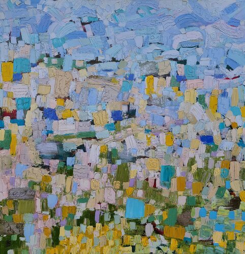 On golden pond van Stacy N, Schilderij te koop op Singulart