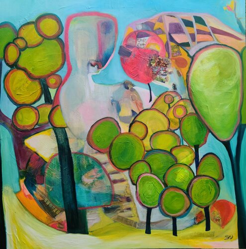 Walk in the woods van Stacy N, Schilderij te koop op Singulart