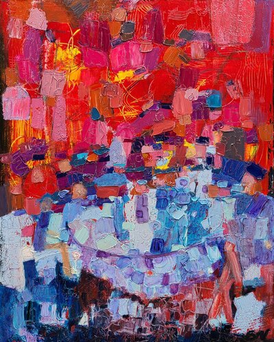 Fiesta bowl van Stacy N, Schilderij te koop op Singulart