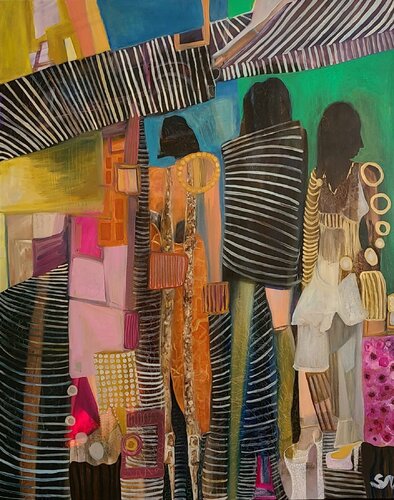 Bazaar day by Stacy N, Painting for Sale on Singulart