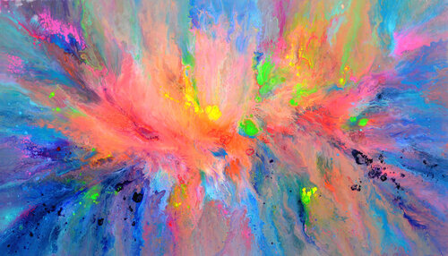 Between the Sky and Earth - Large Abstract Painting Tiberiu Soos