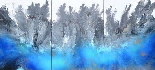 Astral Love XX Neutral Large Painting van Tiberiu Soos, Schilderij te koop op Singulart