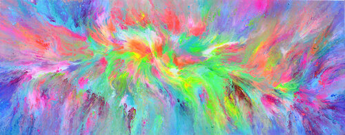 Perfect Harmony XI- Colorful Vivid Large Painting di Tiberiu Soos, Pittura in vendita su Singulart