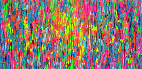 Happy Gypsy Dance 12 Large Palette Knife Abstract Painting di Tiberiu Soos, Pittura in vendita su Singulart