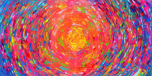 Rounded Gypsy Skirt - Diptych di Tiberiu Soos, Pittura in vendita su Singulart