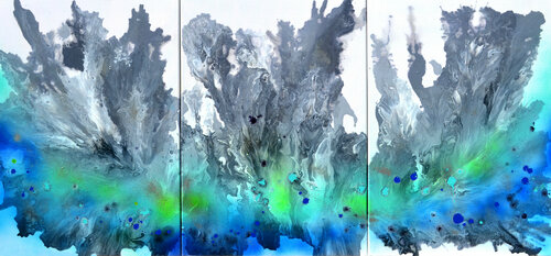 Astral Love XXI Neutral Large Painting di Tiberiu Soos, Pittura in vendita su Singulart