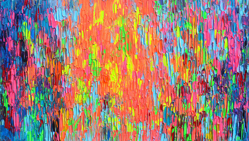 Happy Gypsy Dance 22 - Colorful Abstract van Tiberiu Soos, Schilderij te koop op Singulart