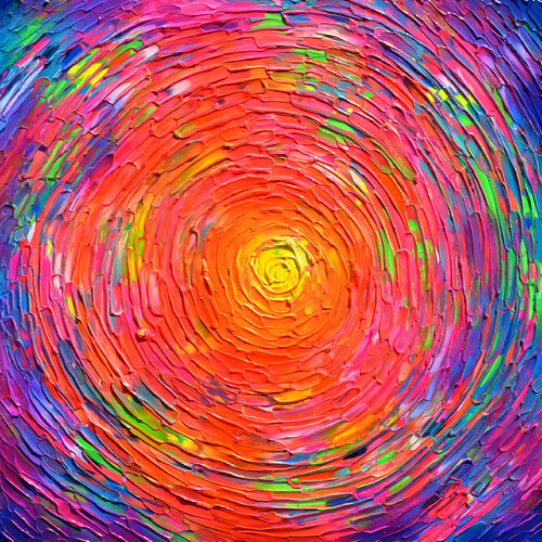 Gypsy Skirt Rounded in Amsterdam 2 - Palette Knife Reliefs van Tiberiu Soos, Schilderij te koop op Singulart