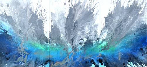 Astral Love XXIV Neutral Large Painting van Tiberiu Soos, Schilderij te koop op Singulart