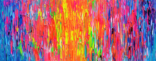 Gypsy Girl Dancing in the Night XVIII - Large Abstract Painting di Tiberiu Soos, Pittura in vendita su Singulart