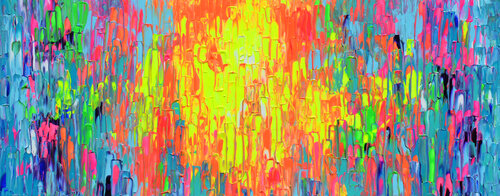 Gypsy Girl Dancing in the Night XIX - Large Abstract Painting van Tiberiu Soos, Schilderij te koop op Singulart