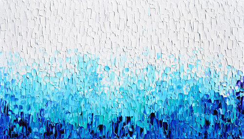 Tranquil XVI - Large Abstract Blue Painting di Tiberiu Soos, Pittura in vendita su Singulart