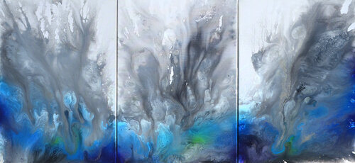Astral Dream, Neutral Gray Large Painting van Tiberiu Soos, Schilderij te koop op Singulart