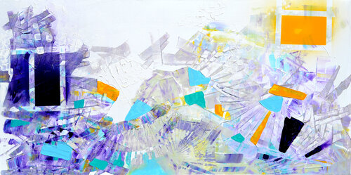 Abstract 1 - Organic Vs. Geometric van Tiberiu Soos, Schilderij te koop op Singulart