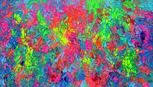 Psychedelic Dyschromy - Vivid Large Colorful Abstract de Tiberiu Soos, Pintura a la venta en Singulart
