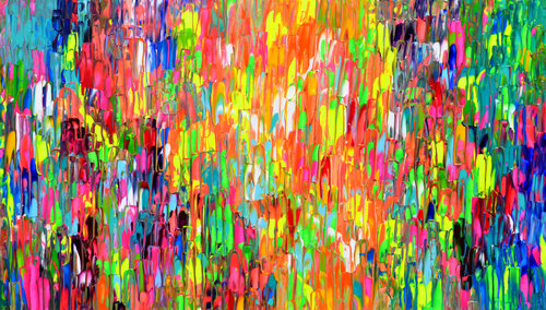 Happy Gypsy Dance 32 - Large Pallet Knife Colorful Abstract de Tiberiu Soos, Pintura a la venta en Singulart