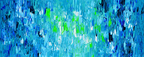 Relief Blue 5 - Large Abstract Painting van Tiberiu Soos, Schilderij te koop op Singulart