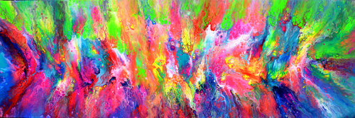 Flowing Energy 37 - Large Colorful Fluid Abstract Painting Tiberiu Soos