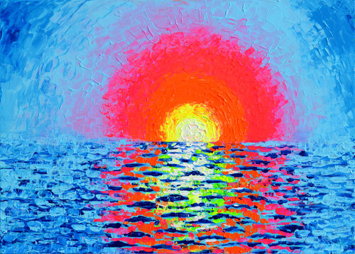 Colorful Sunrise - Seascape von Tiberiu Soos, Malerei kaufen auf Singulart