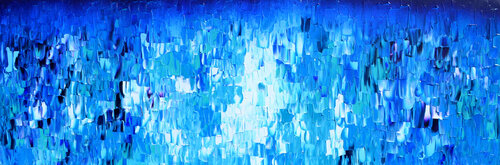 Relief Blue 20 - Large Abstract Painting van Tiberiu Soos, Schilderij te koop op Singulart