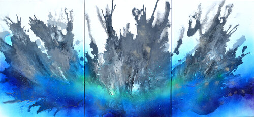 Astral Love XXIX Neutral Large Painting van Tiberiu Soos, Schilderij te koop op Singulart