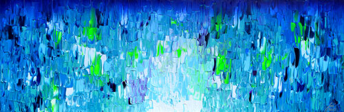 Relief Blue 22 - Large Abstract Painting van Tiberiu Soos, Schilderij te koop op Singulart