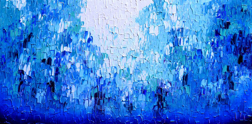 Relief Blue 23 - Large Abstract Painting di Tiberiu Soos, Pittura in vendita su Singulart