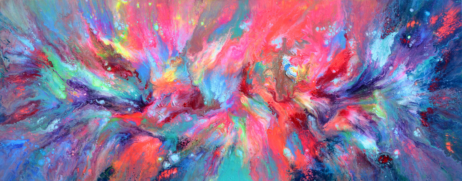 Flowing Energy 7 - Large Colorful Abstract Tiberiu Soos