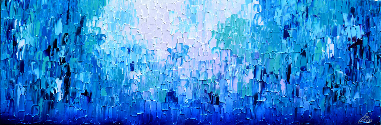 Relief Blue 21 - Large Abstract Painting Tiberiu Soos