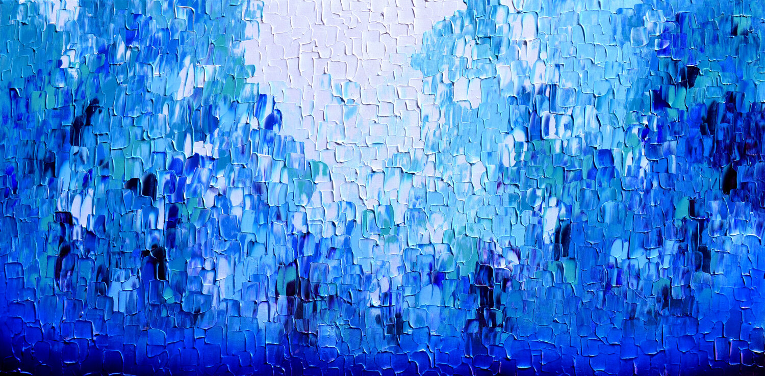 Relief Blue 23 - Large Abstract Painting Tiberiu Soos