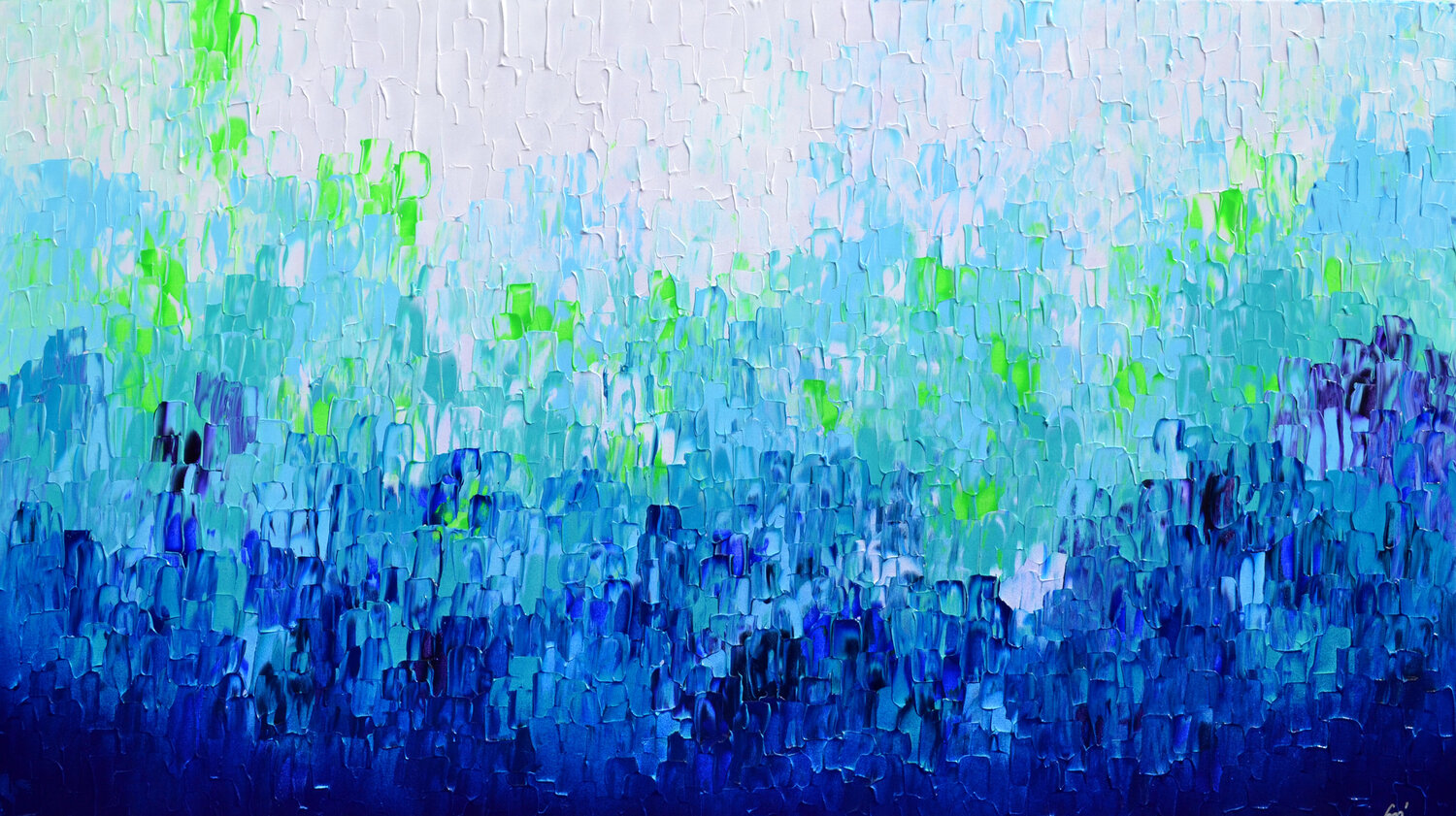 Relif Blue 31 - Large Abstract Blue Painting Tiberiu Soos Originalgemälde zu verkaufen