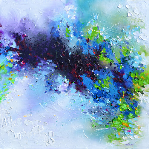 That Moment - Large Relief Abstract Painting van Roxana Soos, Schilderij te koop op Singulart