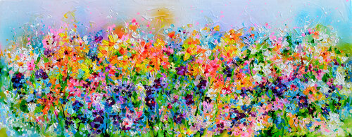 I've Dreamed 23 - Colorful Spring Floral Painting van Roxana Soos, Schilderij te koop op Singulart